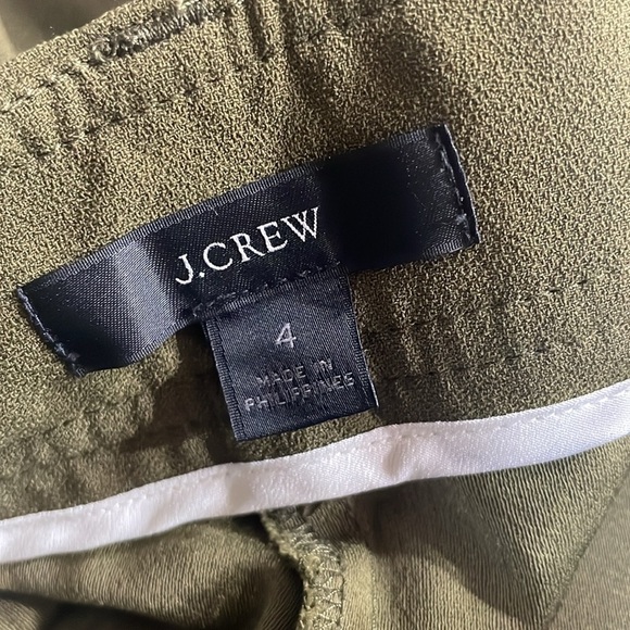 J.Crew Easy tie front straight leg pant 365 crepe moss - Picture 3 of 9